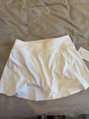 Athleta White Circle Skirt with Wide Waistband